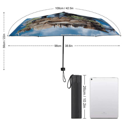 Manual Triple Folding Umbrella with Pattern Outside ZYS02-8K
