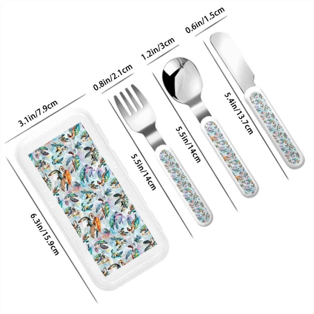 10 Animal Themed Kids Straight Handled Cutlery Set