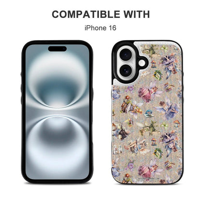 6 Fairy Designs, iPhone 16 Faux Leather Wallet Case