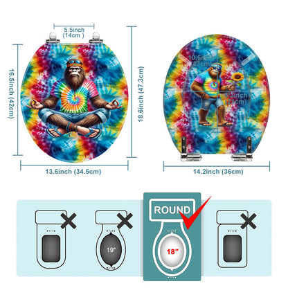 Hippie Bigfoot / Sasquatch Universal Toilet Seat