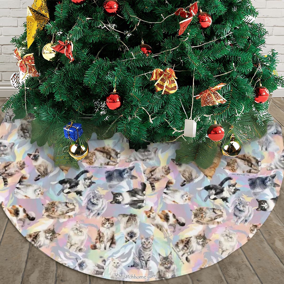 10 Animal Designs, Plush Christmas Tree Skirt