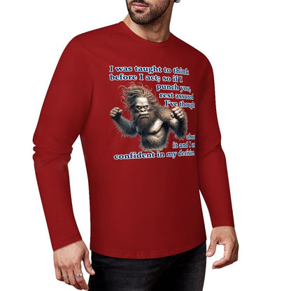 Bigfoot - Sasquatch "I was taught..",  Cotton Unisex Long Sleeve T-shirt