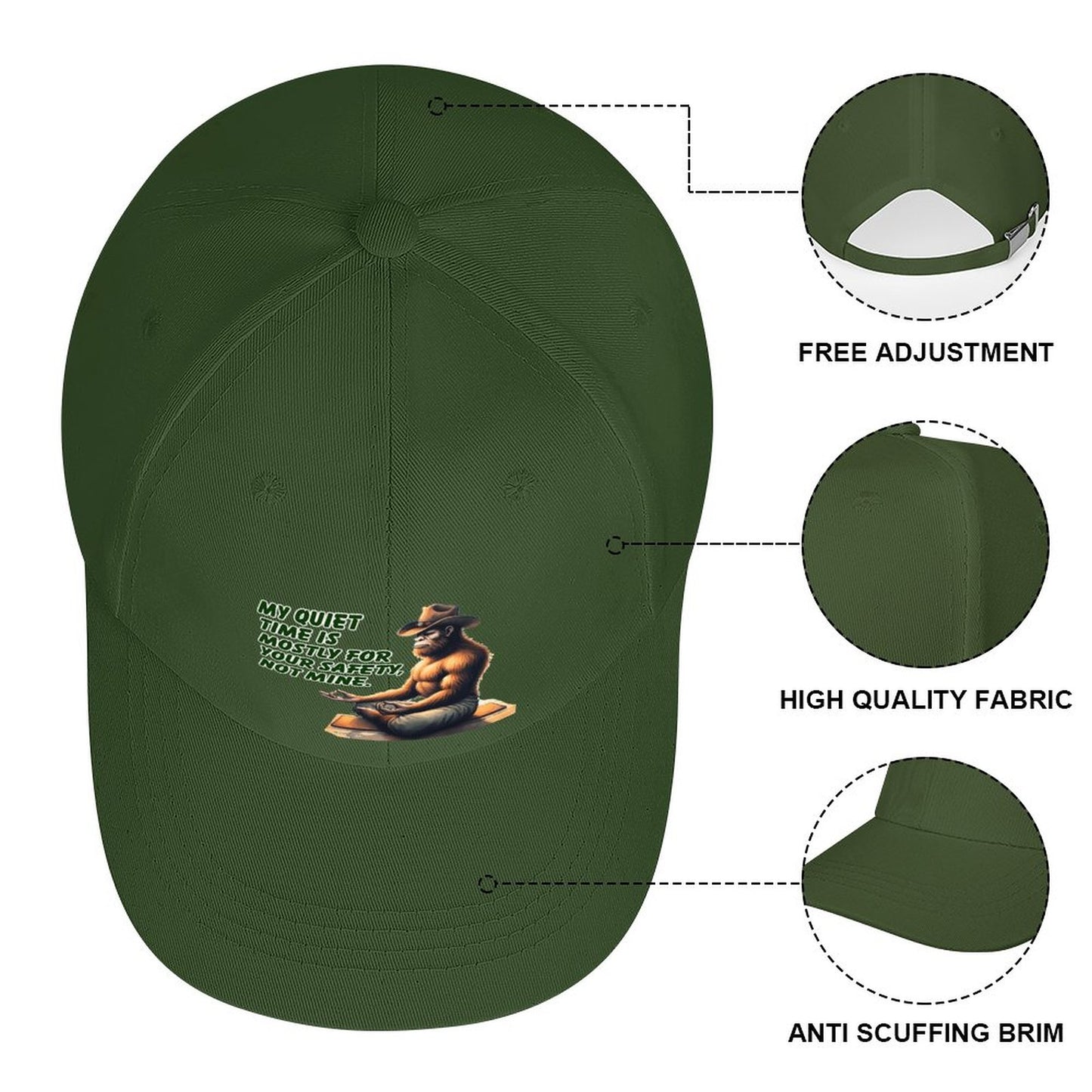 Bigfoot / Sasquatch “My quiet time..", Baseball Cap – 8 Colors