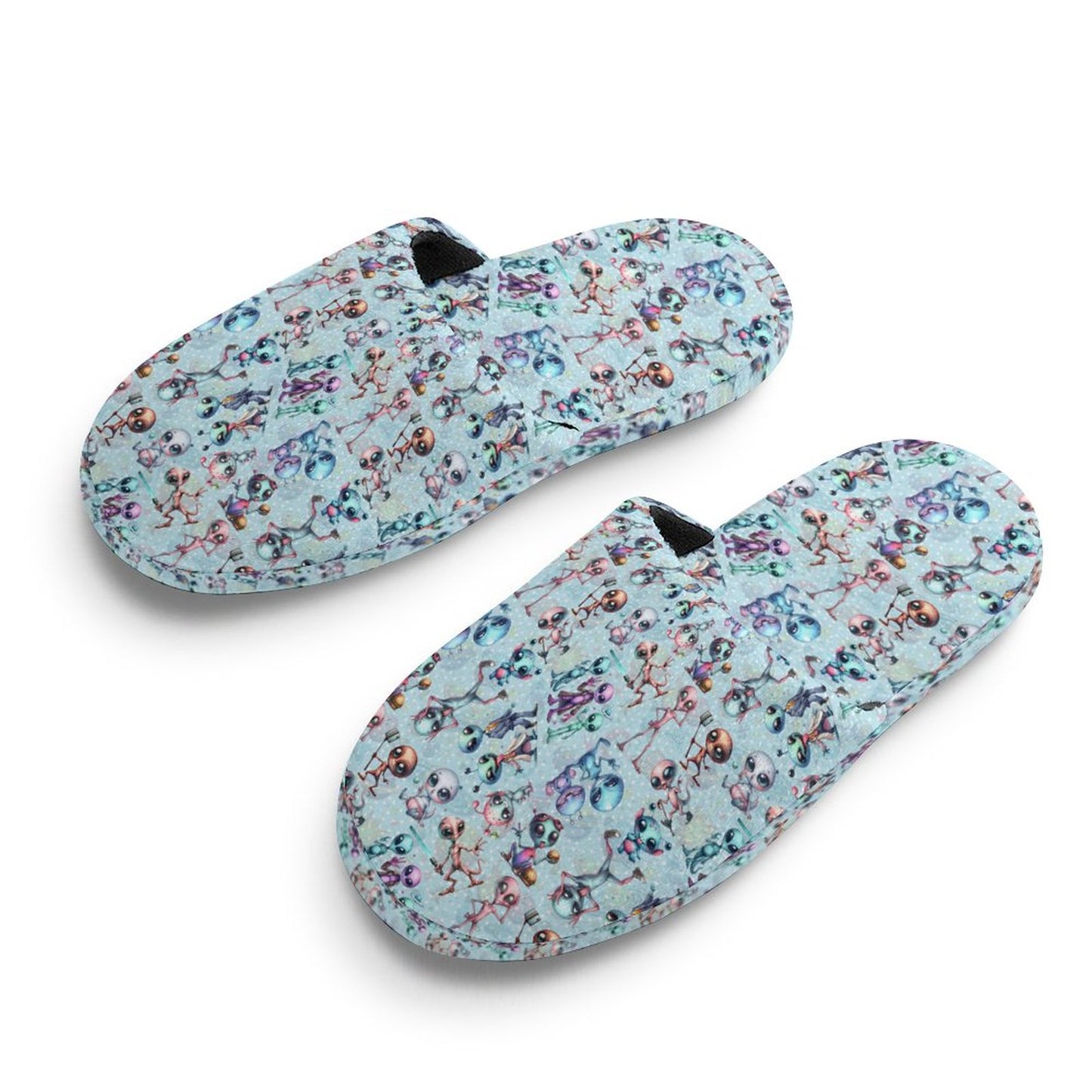 6 Alien Designs Flannel Children's Cotton Slippers
