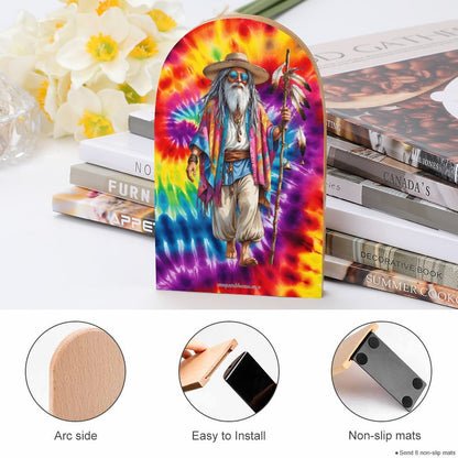 Hippie Dude, Wood Bookends