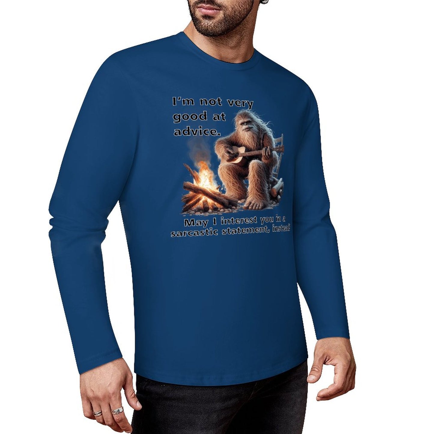 Bigfoot - Sasquatch "I'm not very good..",  Cotton Unisex Long Sleeve T-shirt