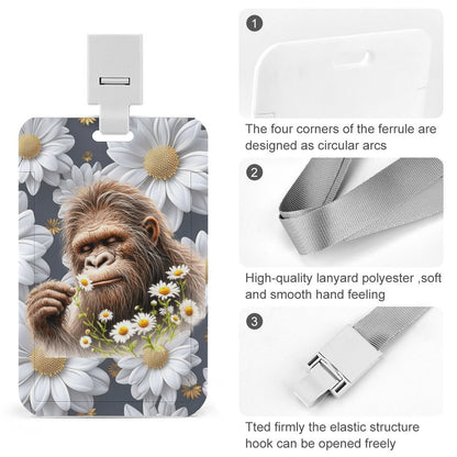 Sasquatch "Smell the Flowers" Vertical ID Badge Holder