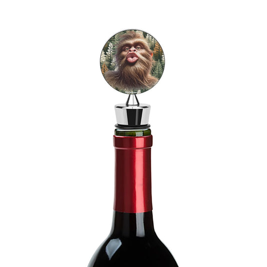 Bigfoot / Sasquatch Kissy Face, Wine Bottle Stopper