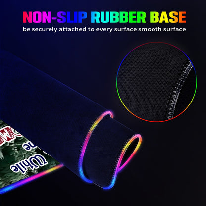 Bigfoot Sasquatch "Every once in..", Wireless Charging Gaming Mouse Pads / Mat With Lights - 2 Sizes