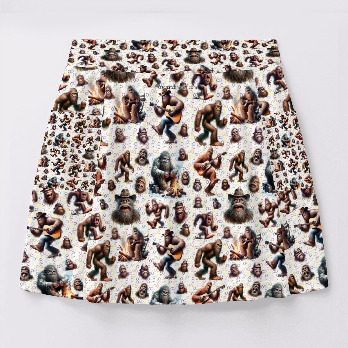 10 Bigfoot / Sasquatch Designs, Women’s Milk Silk Sports Skorts with Pockets