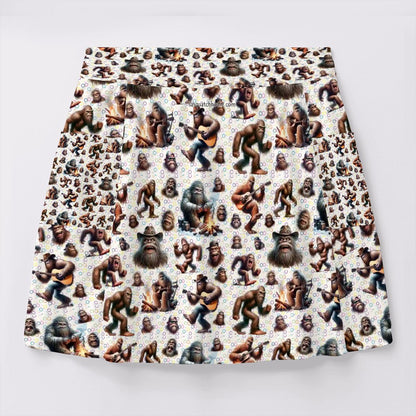 10 Bigfoot / Sasquatch Designs, Women’s Milk Silk Sports Skorts with Pockets