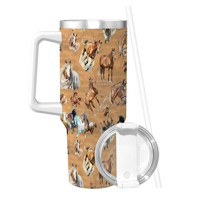 Animal (pet) Themed 40 oz Travel Coffee Mug with a Straw