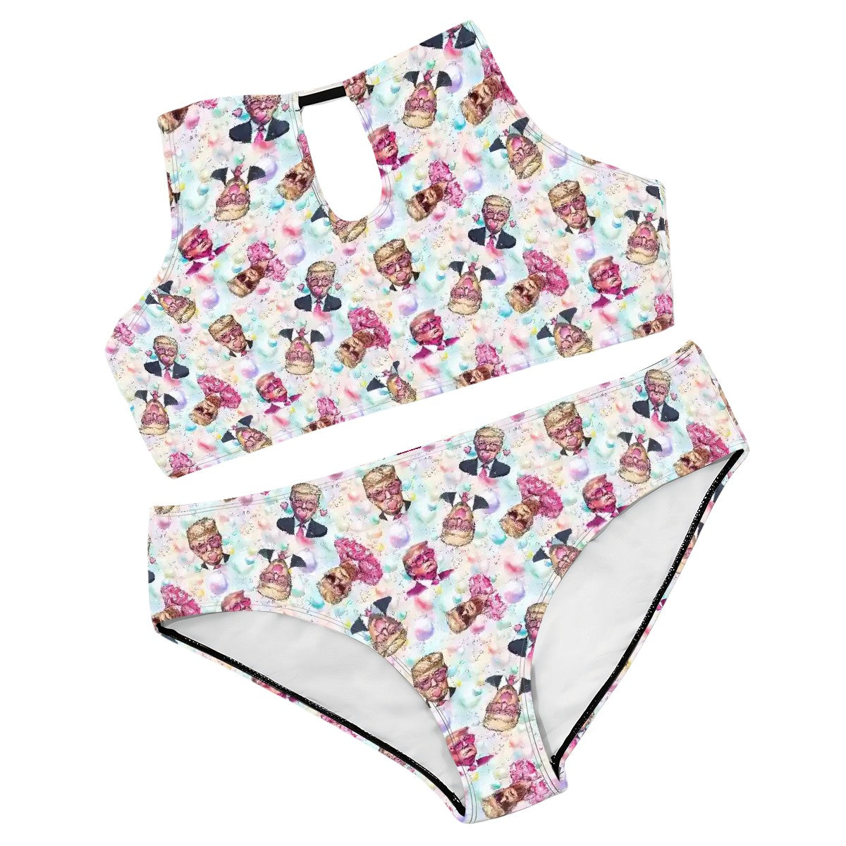 20 Donald Trump Designs, Plus Size High-Waisted Bikini Customized Services