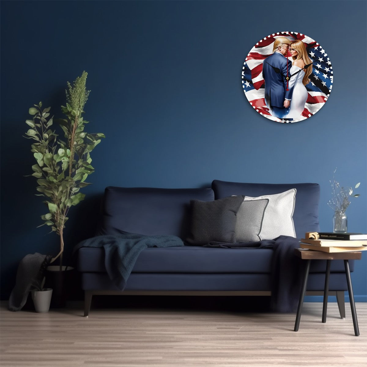 Donald & Melania Trump, Wooden Wall Clock