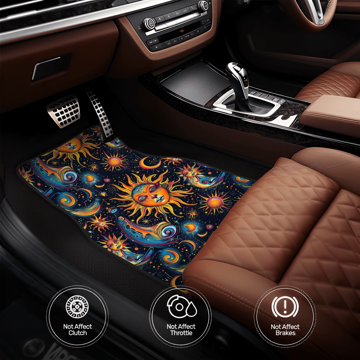 Astrology Designs, 4 Piece Auto Floor Mats