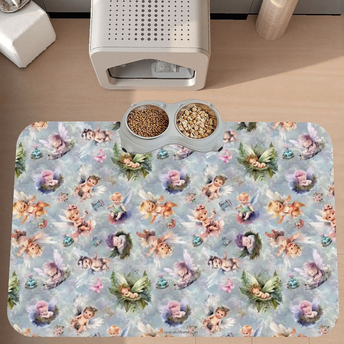 6 Fairy Designs, Waterproof Pet Food Mat