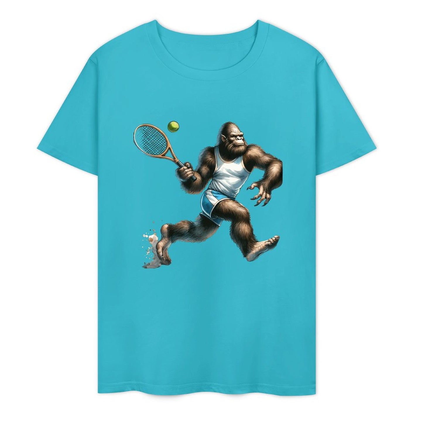 Bigfoot - Sasquatch Tennis Short Sleeve Cotton T-Shirt