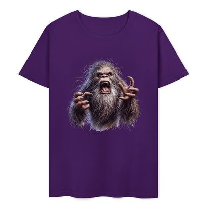 Bigfoot - Sasquatch Angry Short Sleeve Cotton T-Shirt