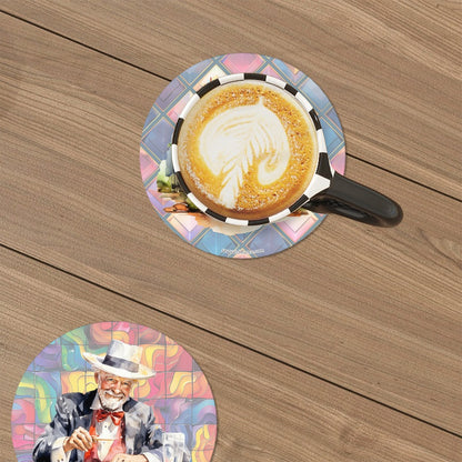 Las Vegas, Gambling Theme, 6 Ceramic Coasters w metal stand