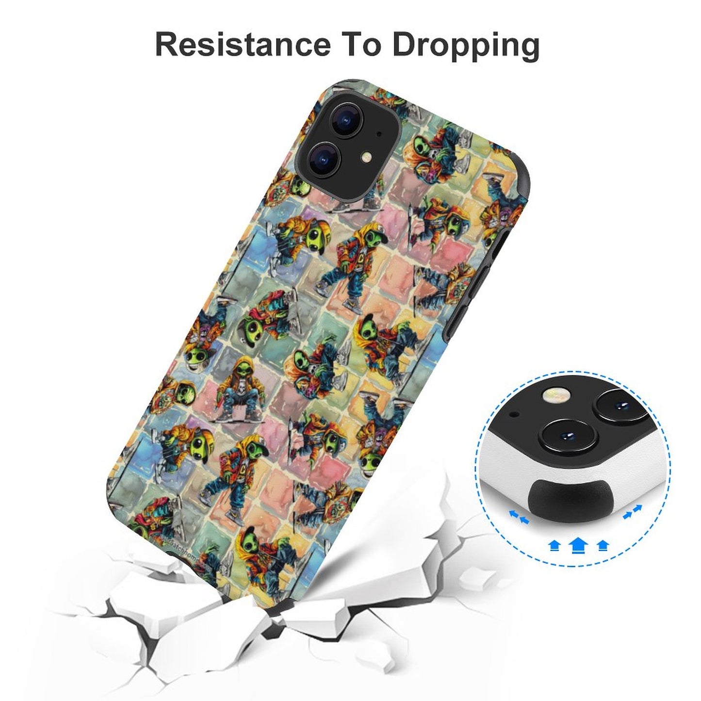 6 Alien Designs, Microfiber iPhone 11 Cases