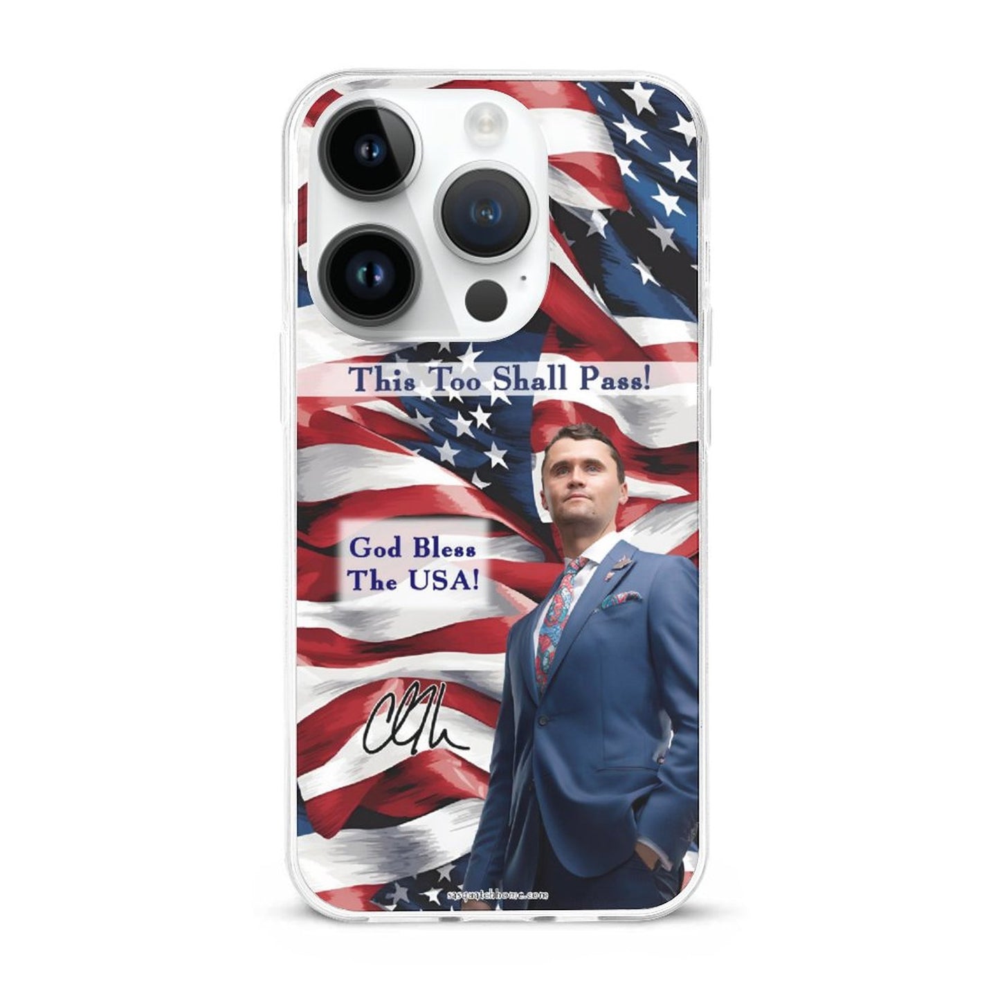 Charlie Kirk Memorial, TPU Apple iPhone 15 Case