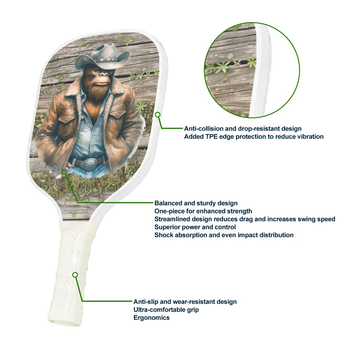 Cowboy Bigfoot Pickleball Paddle