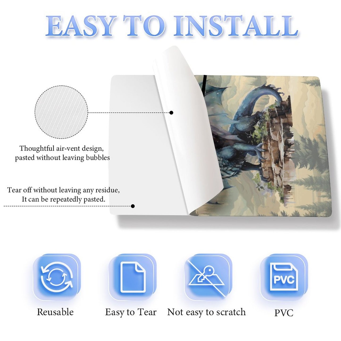 Forest Dragon Sticker for PS5 Slim Controller Console