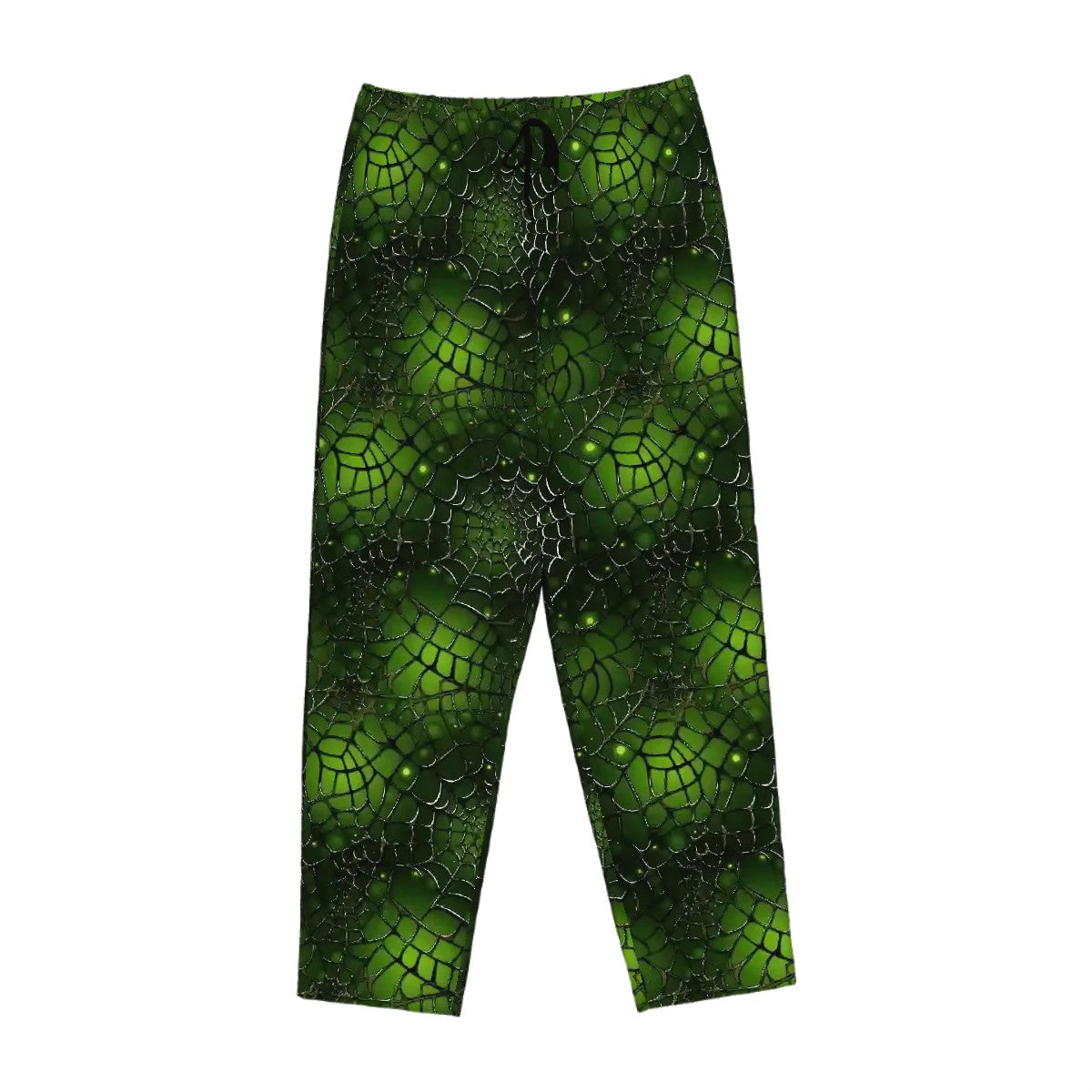 Green spider webs,  Women’s Pajama Pants with Pockets