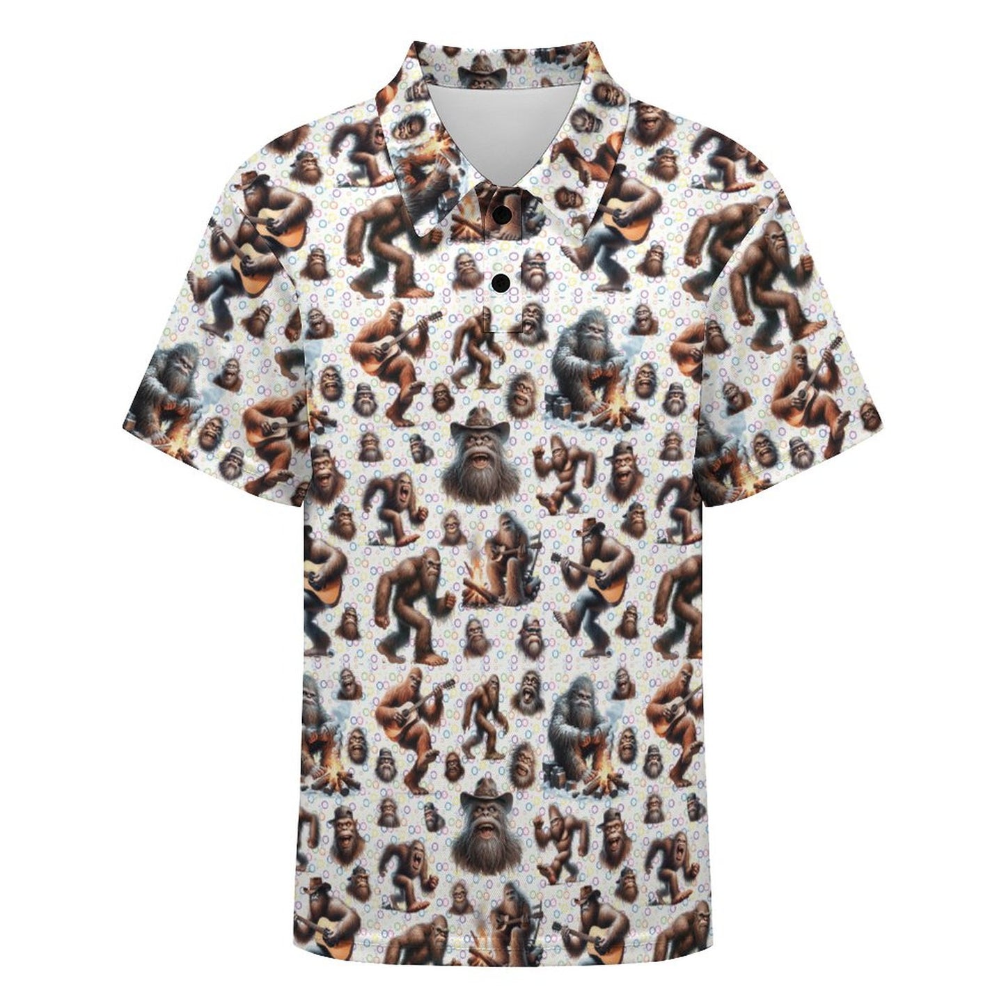 10 Bigfoot / Sasquatch Designs, Kids Button Down Polo Shirt