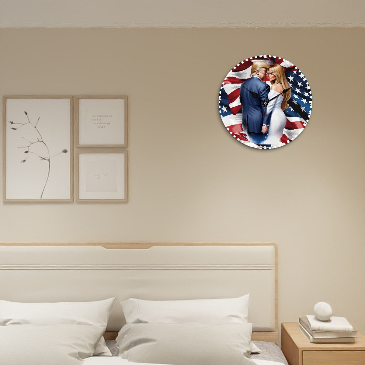 Donald & Melania Trump, Wooden Wall Clock