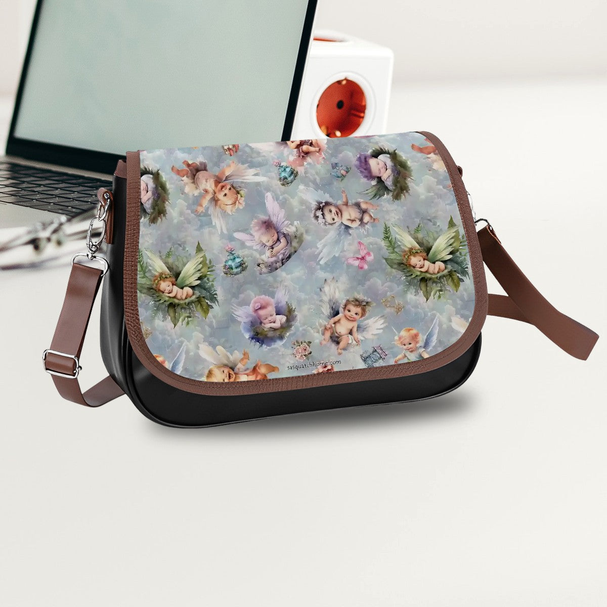 6 Fairy Designs, Leather Shoulder Bag / Purse