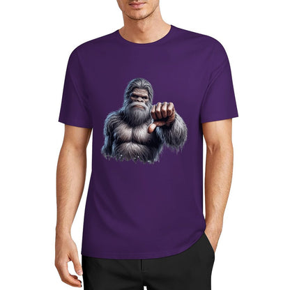 Bigfoot - Sasquatch Thumbs Down Short Sleeve Cotton T-Shirt
