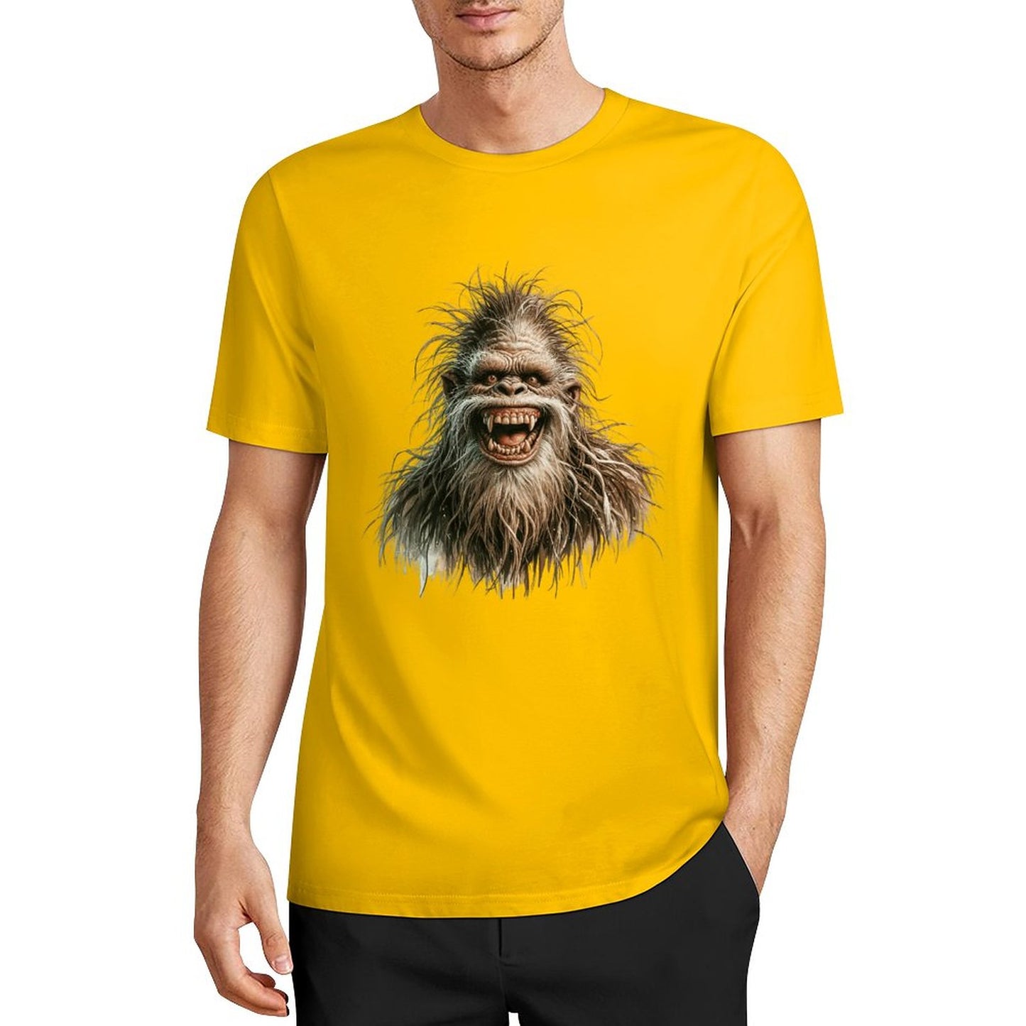 Bigfoot - Sasquatch Silly Short Sleeve Cotton T-Shirt