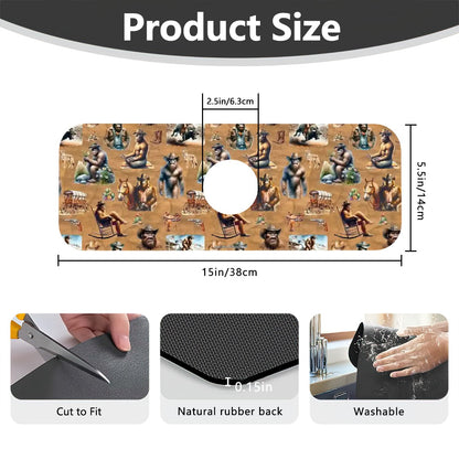 20 Bigfoot / Sasquatch Designs, Faucet Mat