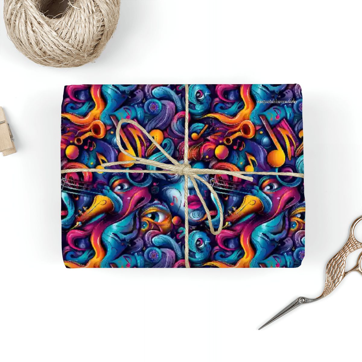 Psychedelic, 3 Pack Gift Wrapping Paper Sheets