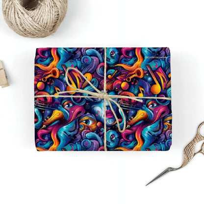 Psychedelic, 3 Pack Gift Wrapping Paper Sheets