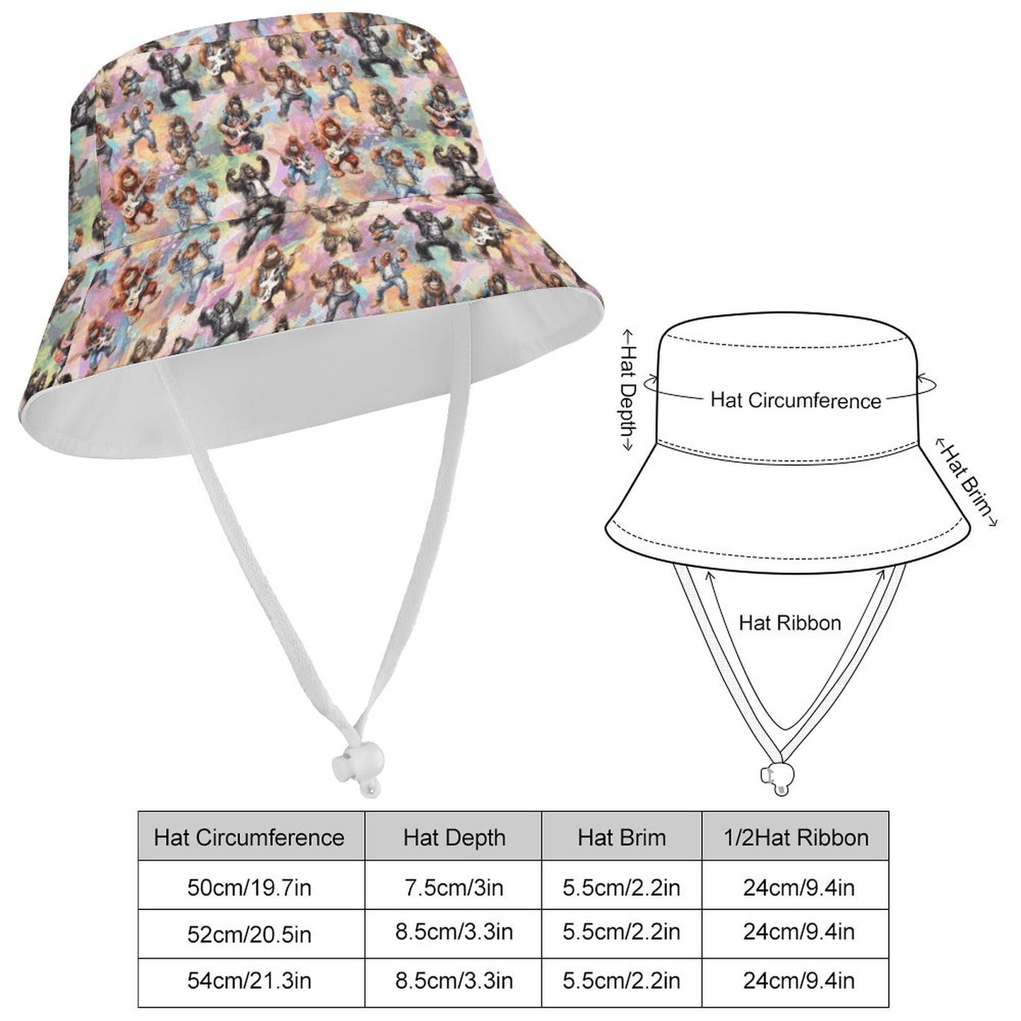 20 Bigfoot / Sasquatch Designs, Kid’s Bucket Hat