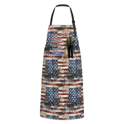 Donald Trump "They Call You Garbage" Waterproof Apron with Pockets