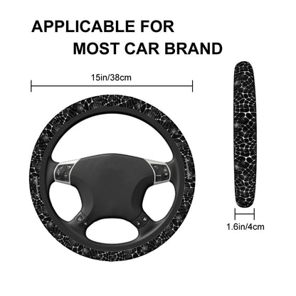 Spider Webs, Rugged Auto Steering Wheel Cover - 15"