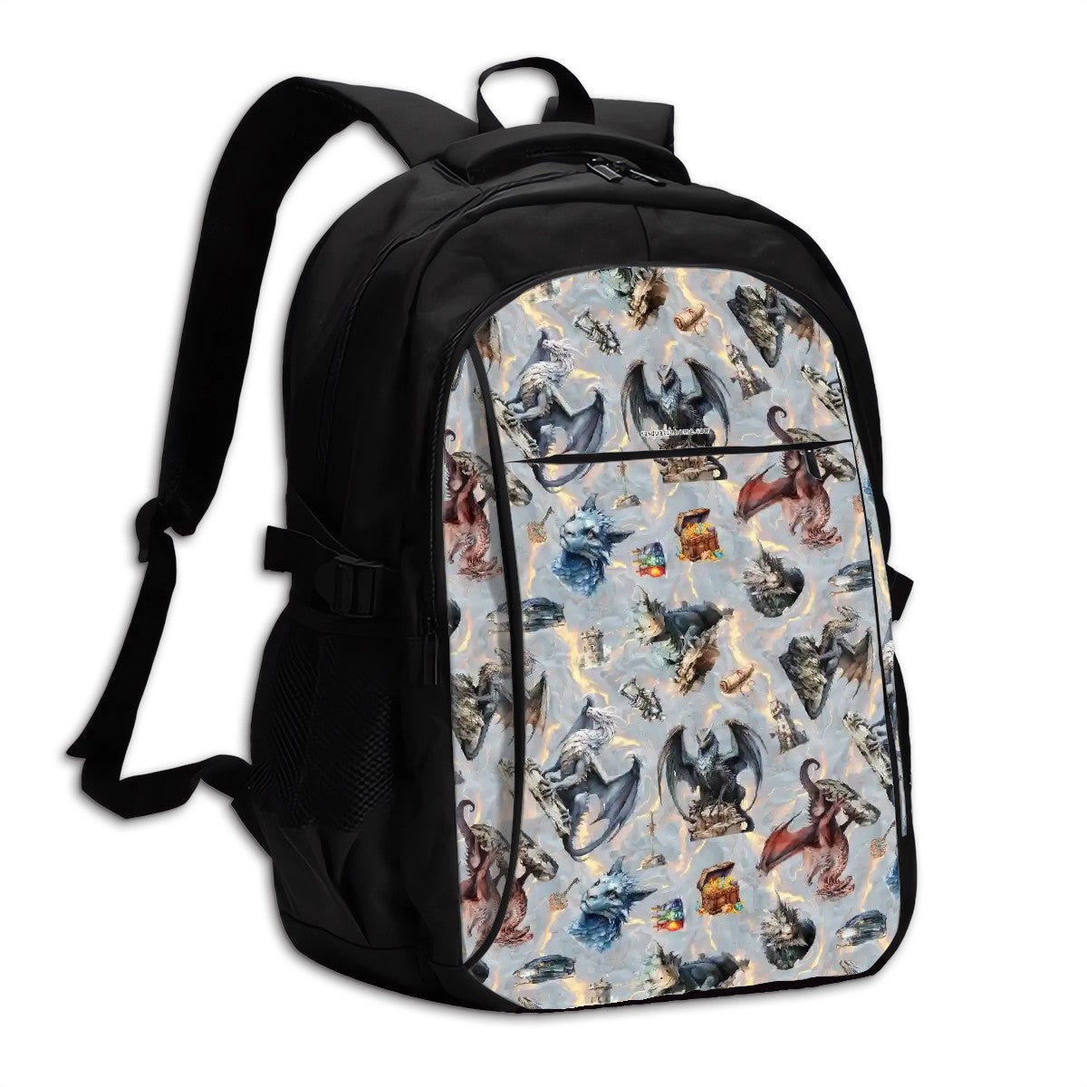 20 Misc Designs, Large Capacity, Oxford Travel, Laptop Bag with USB Charger