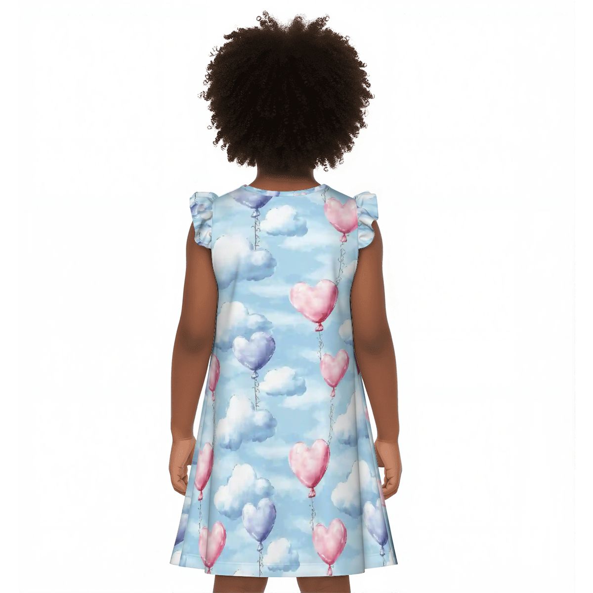 Bigfoot Sasquatch Blow Kiss, Girl's Flutter Sleeve Nightgown