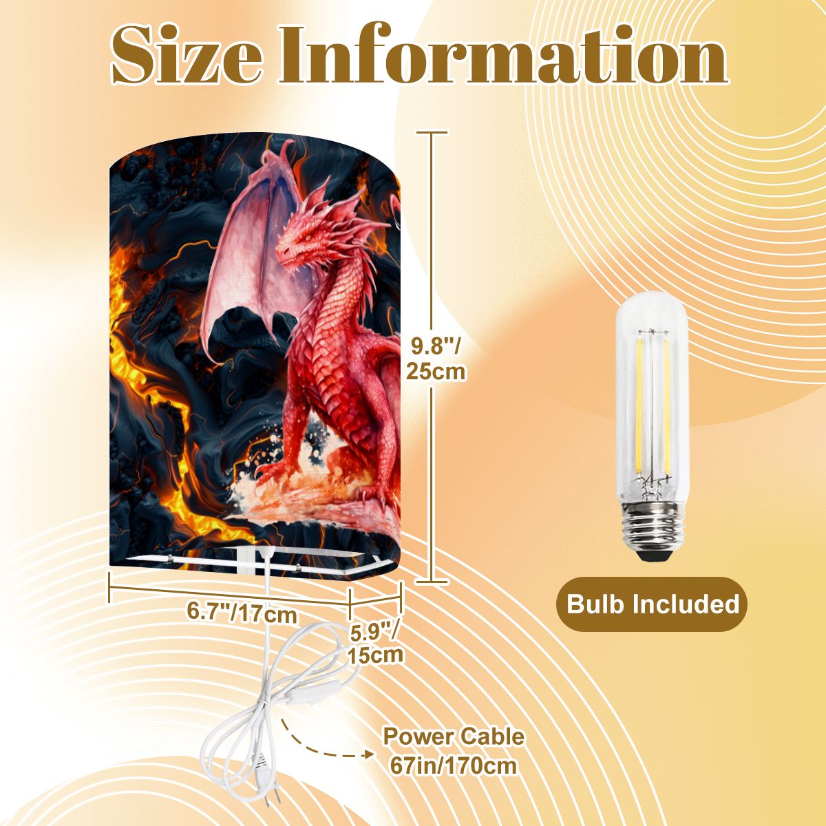 Red Fire Dragon, Wall Sconces, Set of 2, Plug In