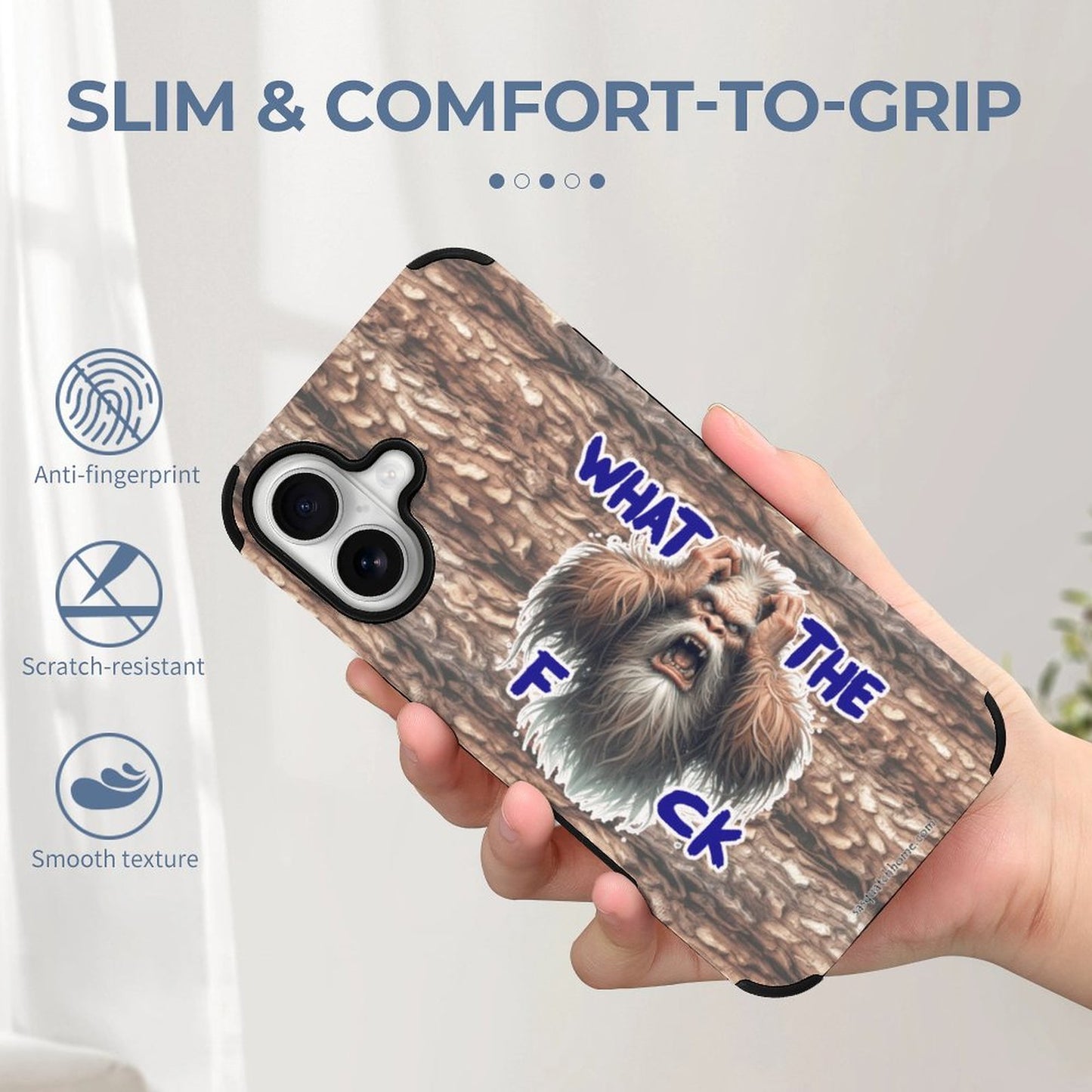 Bigfoot / Sasquatch "WTF", Microfiber iPhone Case for iPhone 16 Series