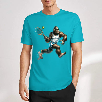 Bigfoot - Sasquatch Tennis Short Sleeve Cotton T-Shirt