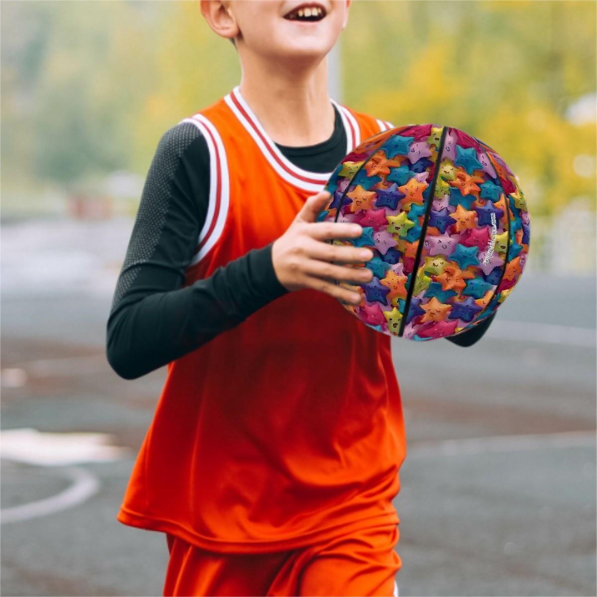 Smiling Stars, Leather Basketball