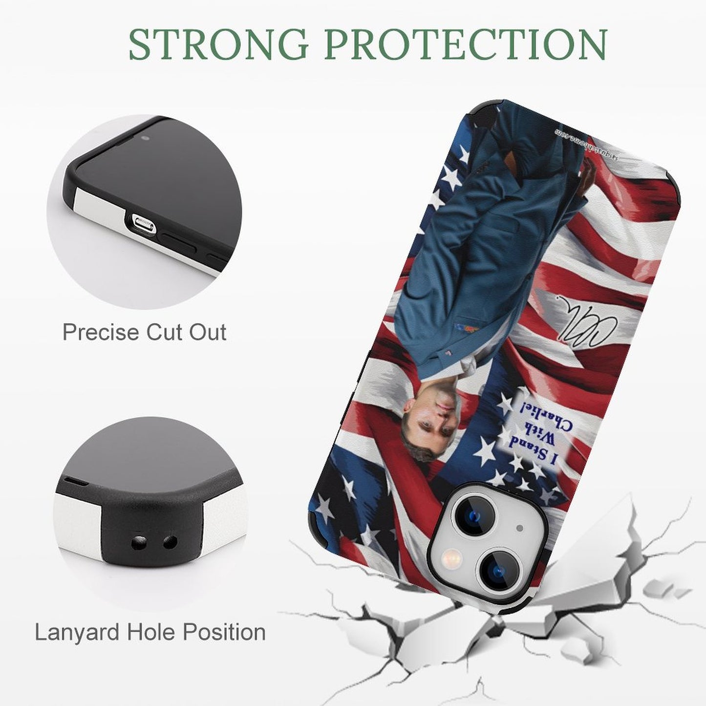 Charlie Kirk Memorial, Microfiber iPhone 13 Cases