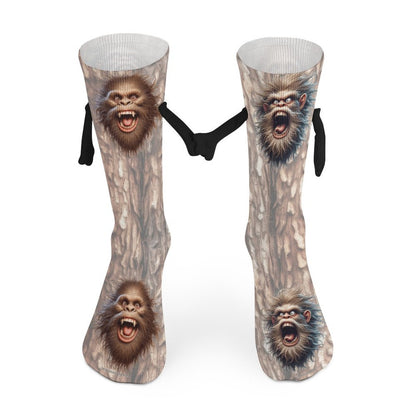 Bigfoot / Sasquatches, Magnetic Holding Hands Funny Socks