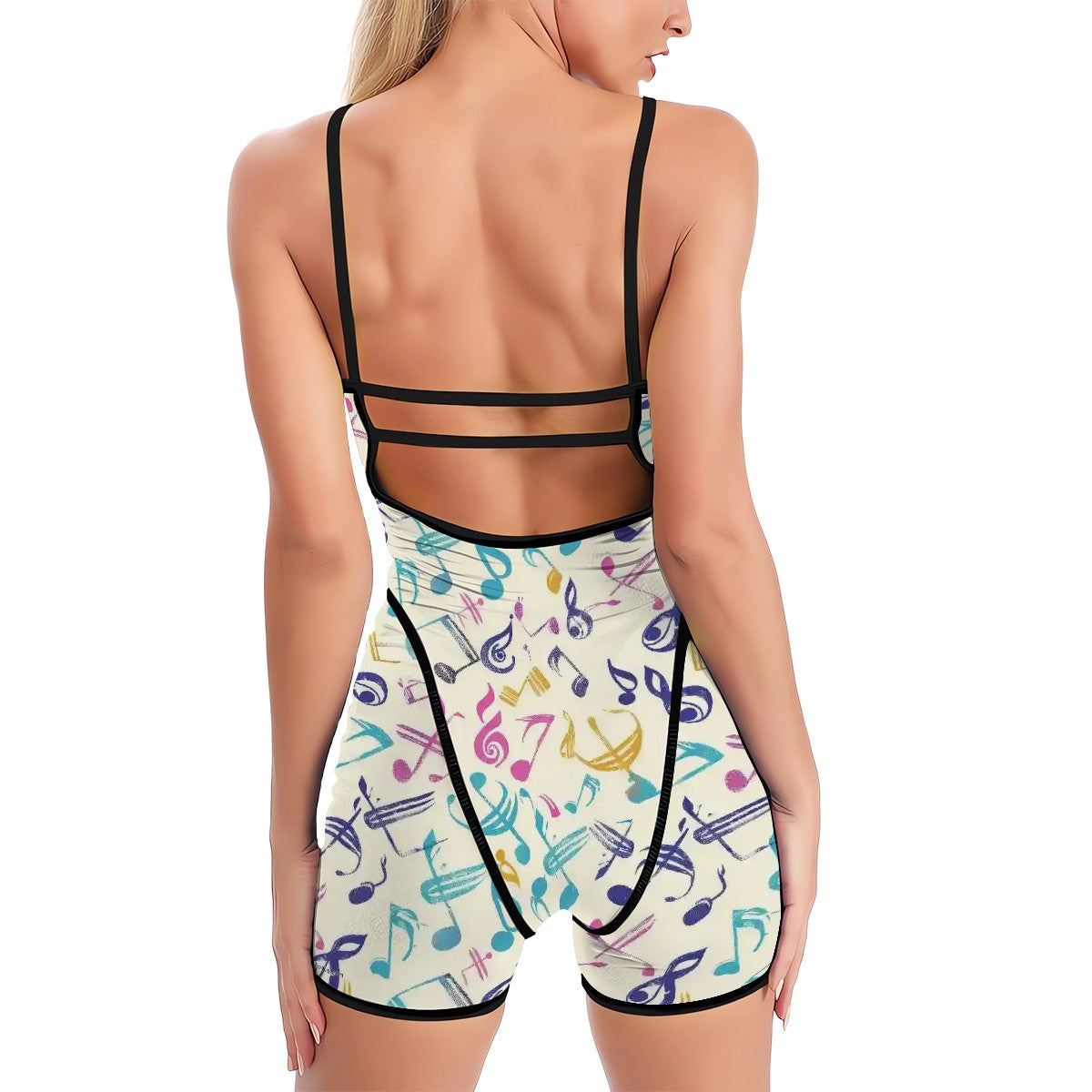 Smurfs, Polyester Spandex Yoga Exercise Jumpsuit