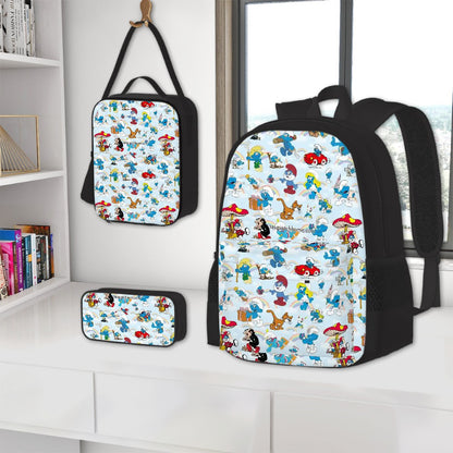 20 Misc Designs, 3 Piece Bag Set – Oxford Backpack, Lunch Bag, Pencil Pouch
