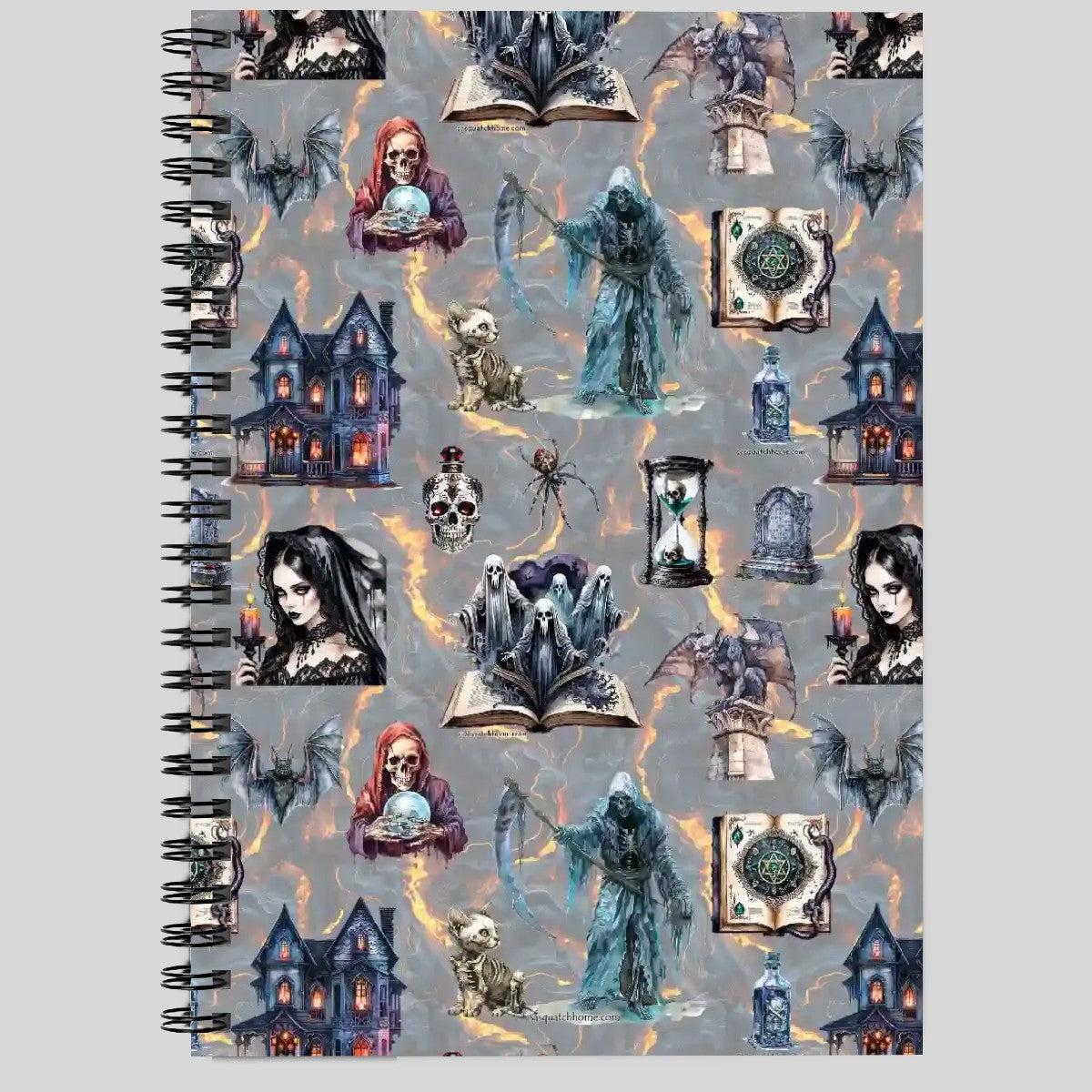 Awesome Misc Themed Spiral Notebooks, dragons, smurfs, zombies, outer space